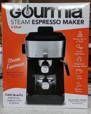 4-Shot Steam Espresso Cappuccino and Latte Maker with Frothing Wand. **SEALED**