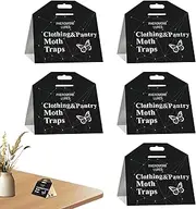 Moth Traps for House Pantry, Closet Moth Protection Moth Control Catcher, Strong Adhesion, Built-in LED Light, 5X Moth Traps for Kitchen, Cupboard, Closet, Food Storage