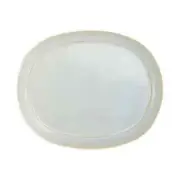 Oneida F1463051363 Studio Pottery Stratus 12" x 9.5" Grey Porcelain Platter