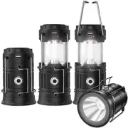 Solar Powered Camping Lantern, Flashlights Charging for Phone, USB Rechargeable