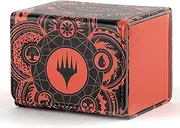 Deck Box for MTG Cards, Trading Commander Deck Case Holds 120+ Sleeved Cards, PU Leather Magnetic Collectible Card Storage Box Fits for TCG Magic Card (Orange)
