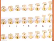 Solid Brass Nail Rivets Chicago Screws for 4-15mm Leather eather Belt Wallet Cr