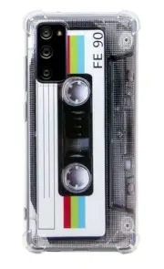 Case for Galaxy S20 FE with Reinforced Corners TPU Soft Bumper Retro Cassette...