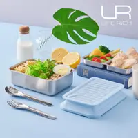 在飛比找PChome24h購物優惠-【LiFE RiCH】Double Box 可微波不鏽鋼便當