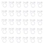 50x Plastic Clip-on Earring Findings With Hang Loop For Non-Pierced Ears 11mm