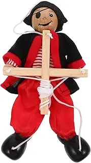 CHICAMPERA Pirate Marionette Puppet Toy Funny Wooden String Puppet for Boys and Girls Interactive Parent Activity Unique Decorative Ventriloquist Doll for Theater and School