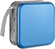 DVD Case, 48 Capacity CD Case Portable CD Case Holder Storage Hard Plastic DVD CD Wallet Holder Organizer for Car (48 Capacity, Sky Blue48)