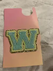 Stoney Clover Lane x Target Patch Letter “W”Green Yellow Gold Glitter W