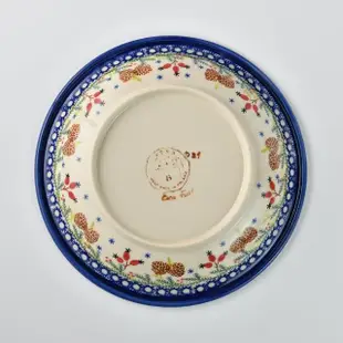 【波蘭陶】Vena 圓形深餐盤 陶瓷盤 圓盤 菜盤 水果盤 22cm 波蘭手工製(初春遊樂園系列)