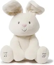 GUND Animated: Flora Bunny Soft Plush Toy, White, 30 cm Height
