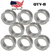 8 pc - 2 Bolt Steel Universal Roll Bar Tubing Clamp 2" with 3/8" Threaded Mount
