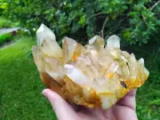 970g Large Natural Quartz Crystal Cluster AAA sharp terminated points VIDEO