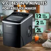 Devanti 2L Ice Maker Machine Commercial Portable Ice Cube Tray Countertop Party