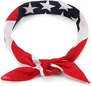 [Budsmile] American Flag Bandanas Headbands Red White and Blue USA Flag Headband Unisex Neck and Face Scarf Head Wrap