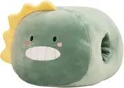 Generic Winter Hand Warmer Throw Pillow Cute Dinosaur Design Multi Functional Cushion for Office Napping Soft Portable Hand Warmer Pillow for Adults Comfortable Back Support