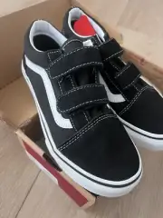 Vans Old Skool Youth Black/true White No Lace