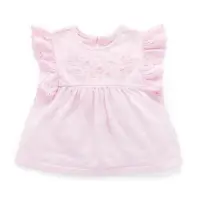 在飛比找momo購物網優惠-【Purebaby】澳洲有機棉 女童短袖上衣 2色(嬰幼童 