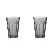 2x 4pc Duralex Picardie 360ml Highball Glass Tumbler Water Drink Cup Set Grey