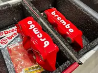 在飛比找Yahoo!奇摩拍賣優惠-【RU888】Brembo M4 100mm 紅底白字 另有