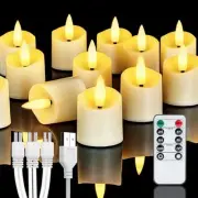 Rechargeable Flameless Candles, 2/4/6/8H Timer LED Votive Candles, 6 PCS