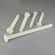 50PCS M8*10/15/20/25/30/40/50/60 8mm Bolts White Nylon Screws Full Thread Outer hex Insulation External hex Screw Bolt(30mm 50pcs)