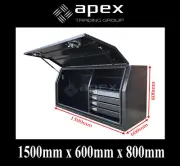 BRAND NEW 2.5MM TOOLBOX CHECKER POWDER COAT TOOLBOX-UTE TRUCK STORAGE-1568FDCPBL
