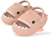 [Lucckey] Shark Slides for Kids, Girls Boys Clogs Garden Shoes Beach Pool Home Slippers Shoes Cushioned Thick Sole Cute Cartoon Toddler Children Non-Slip Shower Sandals Quick Dry Lightweight Indoor & Outdoor