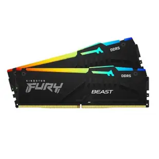 【Kingston 金士頓】DDR5-5600 64GB FURY Beast RGB超頻記憶體(32G*2)