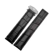 Genuine Leather Bracelet 19mm 20mm 22m For Tag Heuer Watchband Men Wristwatches Band Accessories Fold Buckle Leather Watch Strap-black Red Black -j...