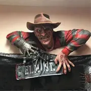 Halloween Party Ornament Freddy Statue Nightmare Krueger Tomb Walker Decoration Horror Props -NMAOV With Hat