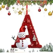 Christmas Ornaments - Unique Alphabet Letter Car Charm | Hangable A to Z Decoration, Holiday Centerpieces Parties Accessories for Car Home