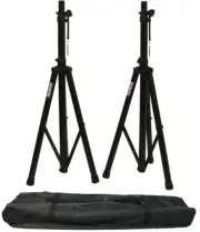 DJ Pa Speaker Universal Adjustable Height Tripod Stands & Nylon Carry Bag
