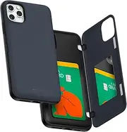 Goospery iPhone 11 Pro Max Wallet Case with Card Holder, Protective Dual Layer Bumper Phone Case (Midnight Blue) IP11PROMAX-MDB-NVY