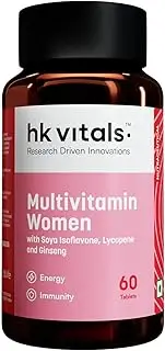 HealthKart hk vitals Multivitamin For Women (60 Tablets) | With Zinc, Vitamin C, Vitamin D, Multiminerals & Ginseng Extract