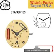 Genuine ETA 980.163 Swiss Made Quartz Movement, (Multiple Variation) - NEW!