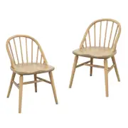 Vera Oak Solid Oak Dining Chair - Set of 2 - Natural