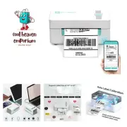 Shipping Label Printer 4 x 6, Bluetooth Thermal Label Printer for Shipping Pa...