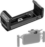 NEEWER T5 T7 T9 SSD Holder Mount Bracket for iPhone 15 Pro Max Phone Cage PA023 PA024, 2.2"-3"/55-75mm SSD Clamp Compatible with Samsung with 1/4" Screw Anti Twist Bevel Edge, Cold Shoe, UA051