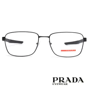 PRADA 簡約方框 光學眼鏡/黑#VPS54O 1AB1O1-57mm