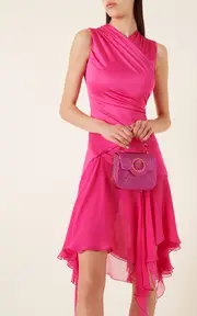 [Versace] Asymmetric Jersey Mini Dress
