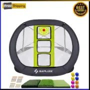 Ultra-Stable Golf Chipping Net with Golf Mat Golf Practice Balls and Golf Tees