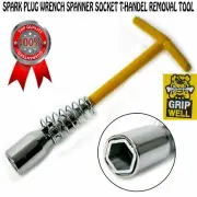 SPARK PLUG WRENCH Spanner Socket T-Handle REMOVAL TOOL GRIP WELL 16/21mm