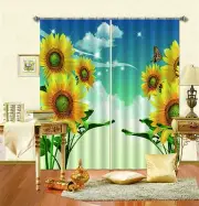3D Flower sky 3 Blockout Photo Curtain Printing Curtains Drapes Fabric Window AU