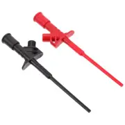 2 Pcs Multimeter Test Probes Insulated Clip Hook Electric Circuit Testers