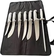 Diekensen 8PCS Butcher Knife Set - Kitchen Knives Set for Professional Butchering (White)