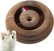 Zetqhuu Cat Scratching Board | Kitten Scratcher Cardboard with Ball,Furniture Protection Corrugated Cardboard Pet Kitten Mental Physical Exerciser for Small Medium Large Breeds