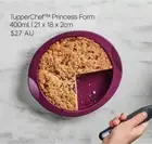 New Tupperware Princess 21cm Round Silicone Baking Form Cake Pan Purple
