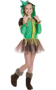 Scarecrow Wizard Of Oz Tutu Hoodie Child Costume