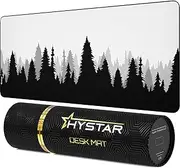[Hystar] Extended Gaming Mouse Pad | XXL 36" x 16" | 5mm Thick, Waterproof Surface, Smooth Polyester Fabric, and Natural Rubber Base | Arctic