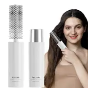 Beakey Curling Comb Portable Travel Round Brush for Bangs Curly Thin Short Hair-White